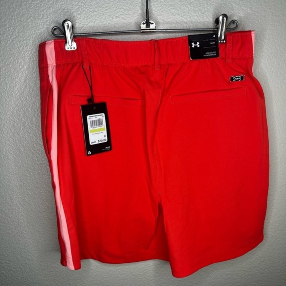 Under Armour Women's Links Woven‎ Skort Orange 4 Tennis Preppy Sporty Summer NWT - Picture 14 of 14